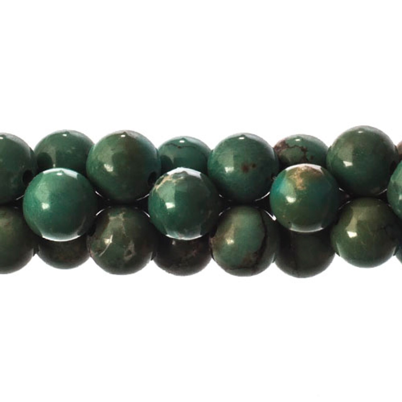 Earth's Jewel 8mm Turquoise Green Dyed Stabilized Semi-Precious Strung Bead
